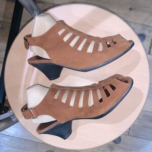 Arche Slingback Caged Sandal Nubuck Leather Sandals brown Women’s Size 6